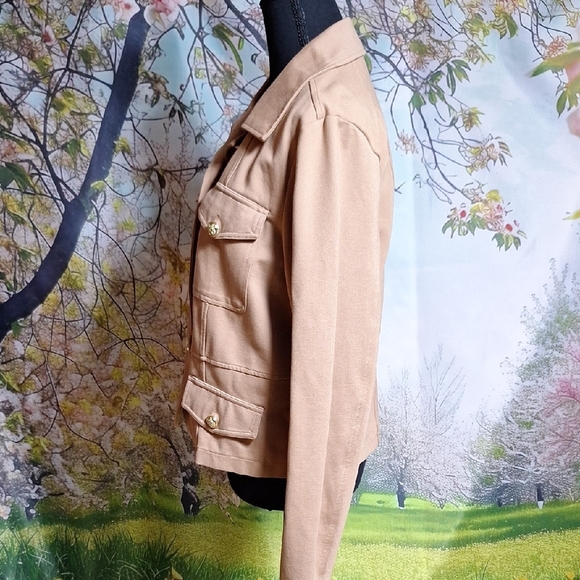 Joie Tan Blazer with Gold Accents - Picture 3 of 12